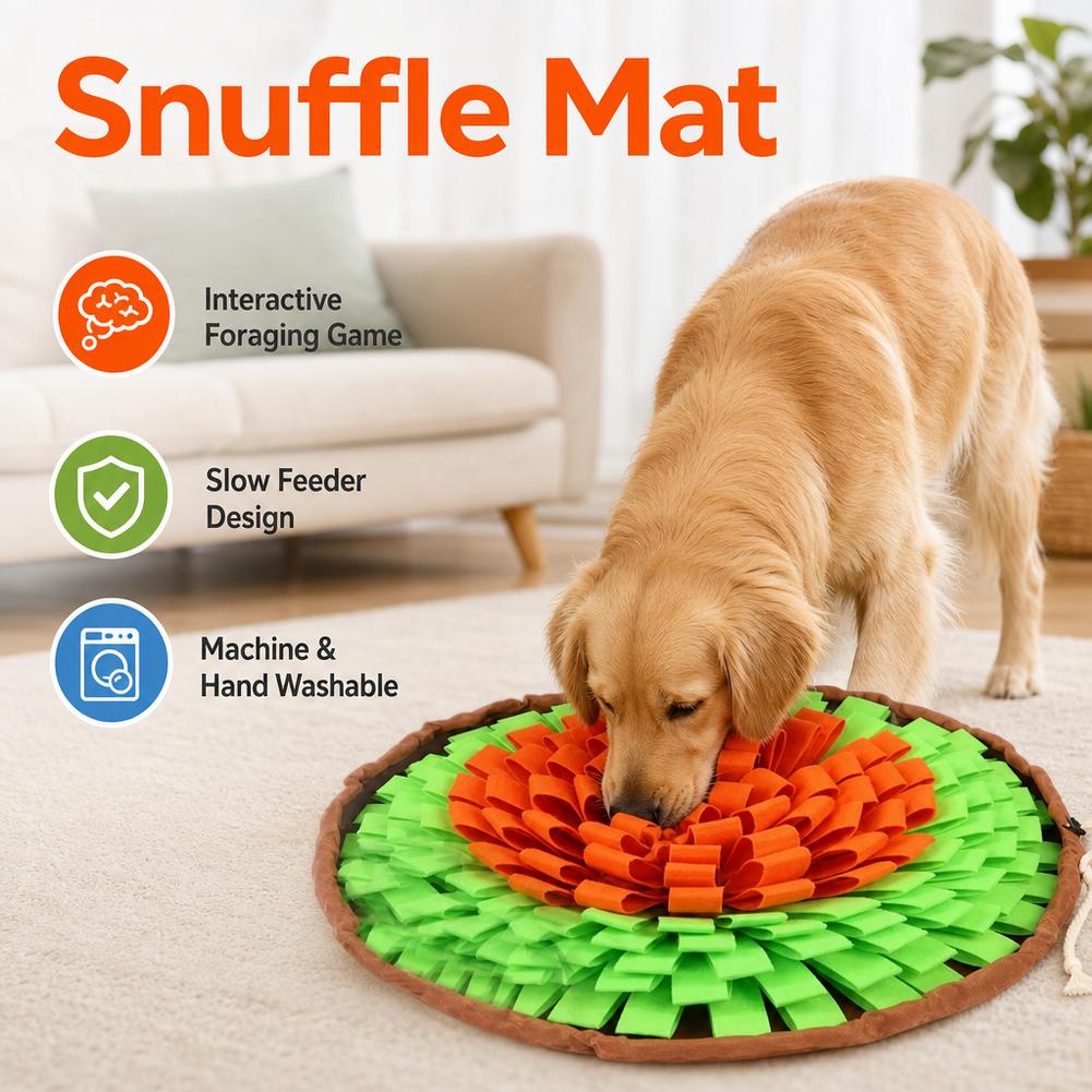 Dog Snuffle Mat Interactive Fe - Dog Puzzle Feeder Toy review and price